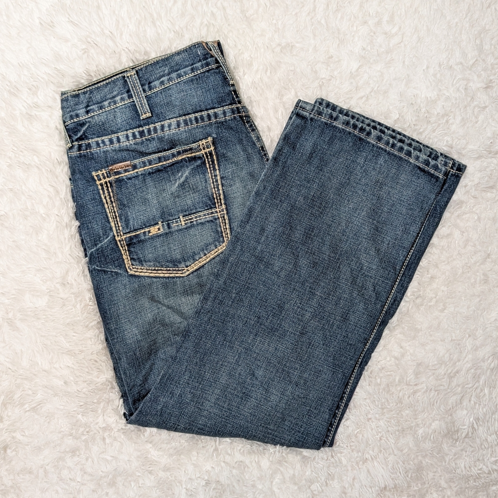 Ariat Men's Bootcut Jeans in Medium Blue Denim